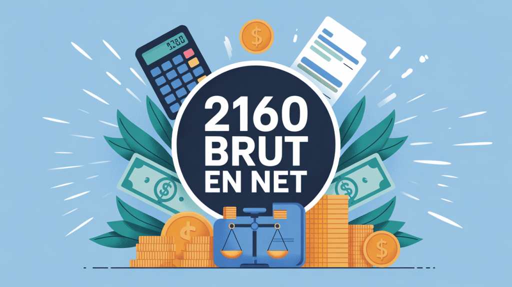 Illustration salariale 2160 brut en net moderne France