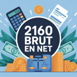 Illustration salariale 2160 brut en net moderne France