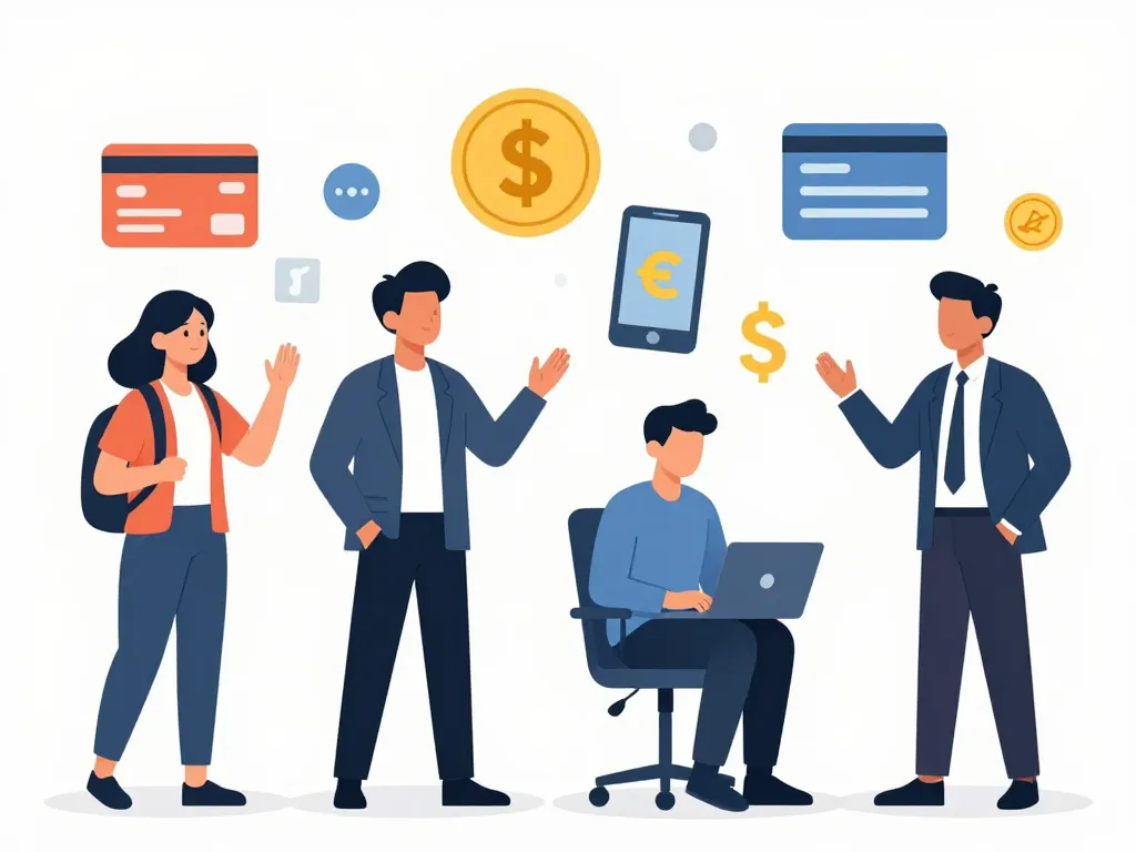 scène profils banque en ligne anglaise étudiant expatrié freelance