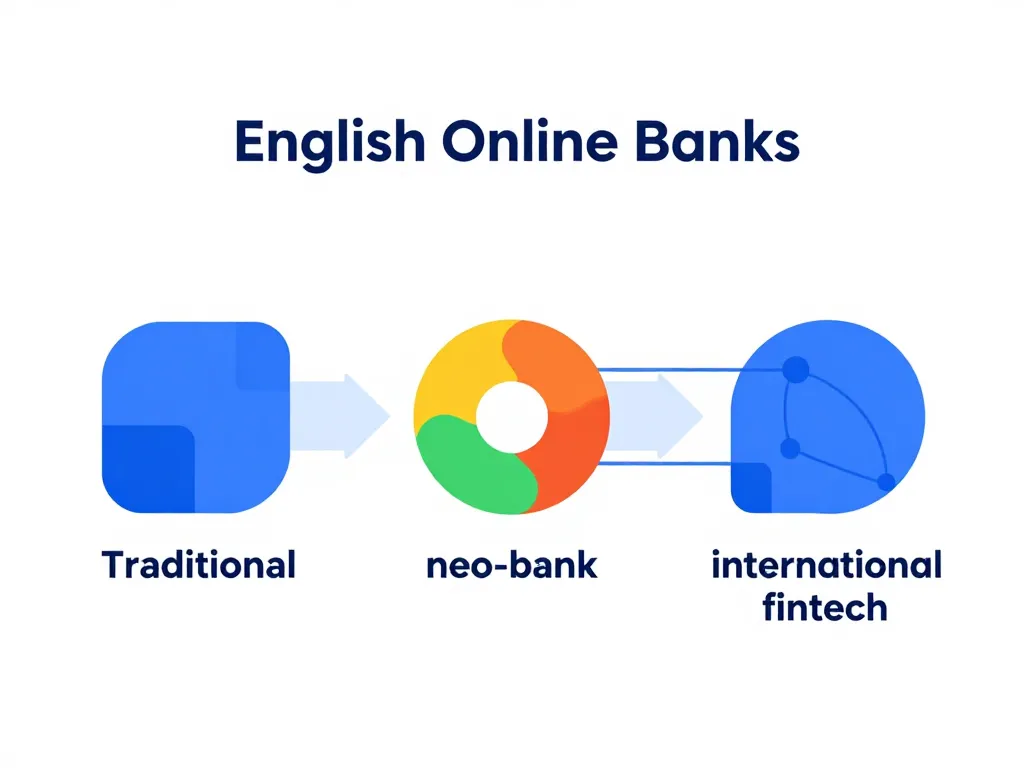 diagramme conceptuel banque en ligne anglaise tradition neo fintech
