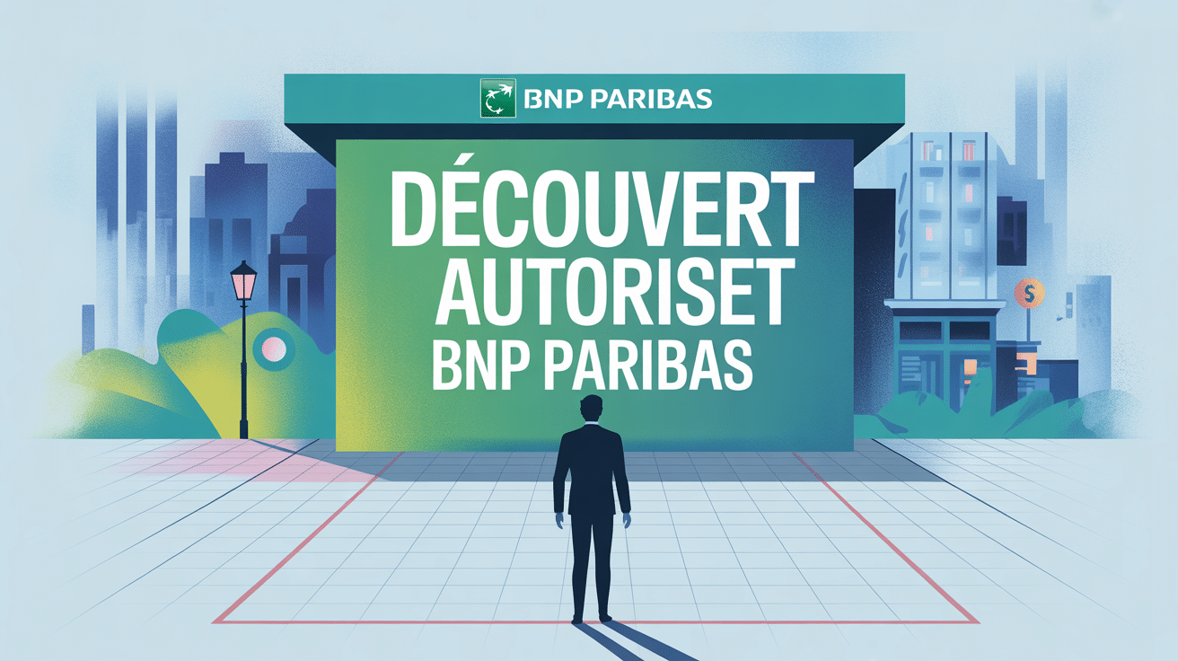 bnp découvert autorisé 15 jours image client devant ligne rouge banque
