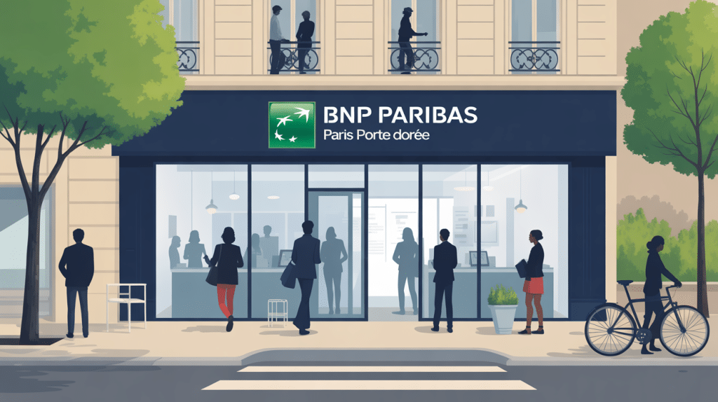 agence bnp paribas - paris porte doree 12e façade moderne urbaine