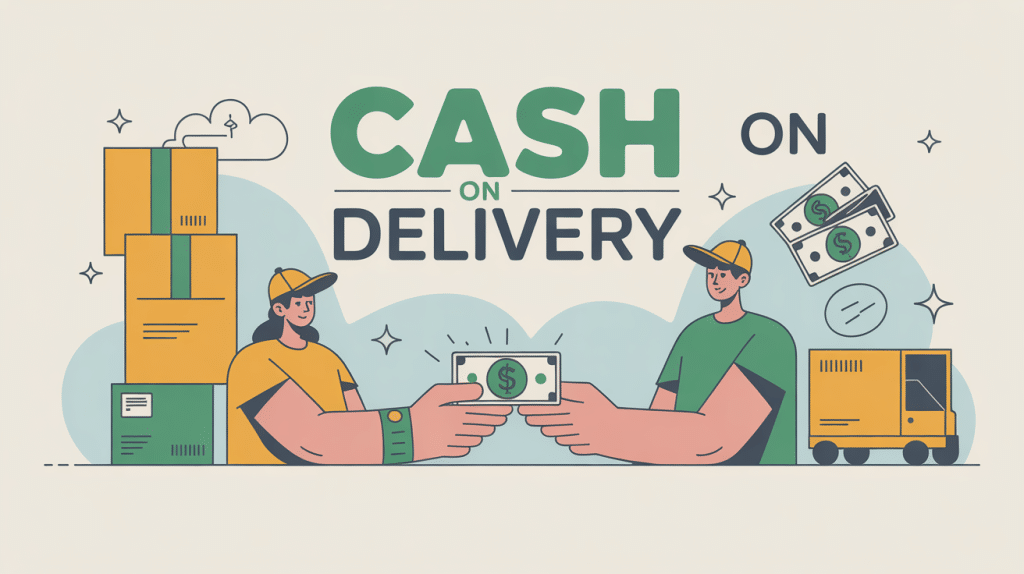 illustration cash on delivery paiement à la livraison