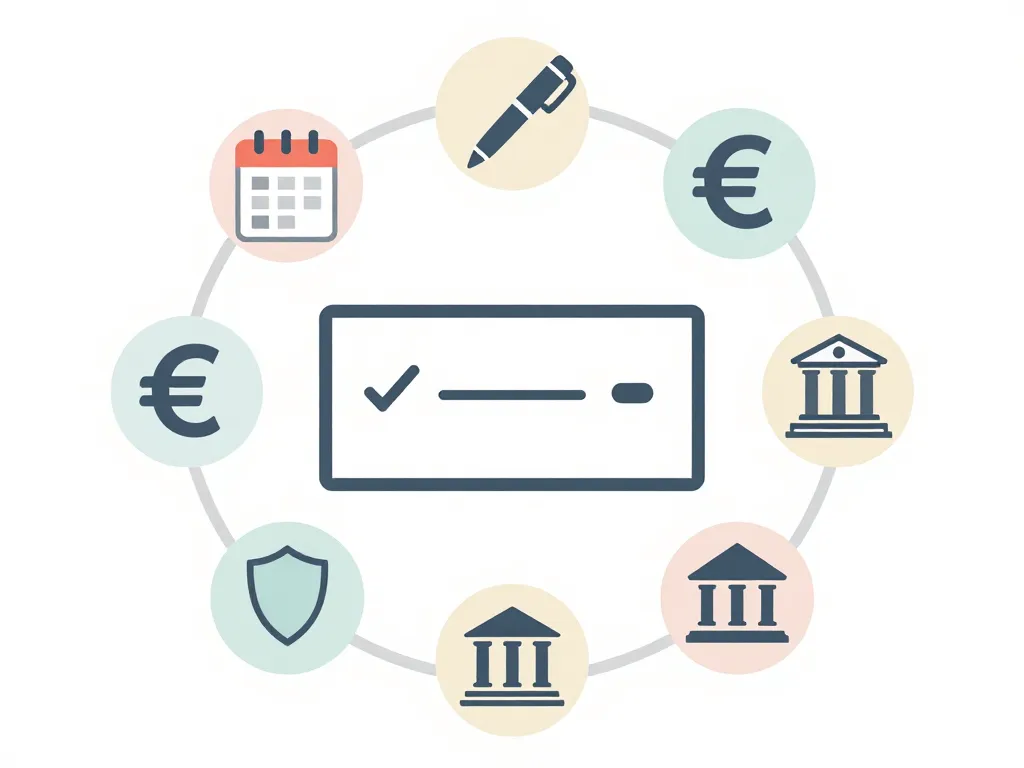 diagramme checklist mentions cheque sur papier libre
