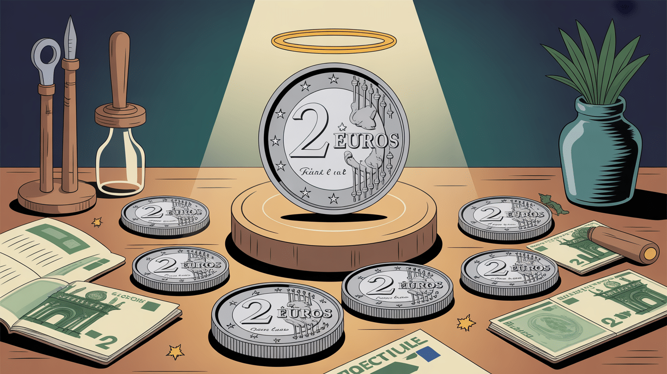 comment connaitre la valeur d'une piece de 2 euros rare sur une table de collectionneur