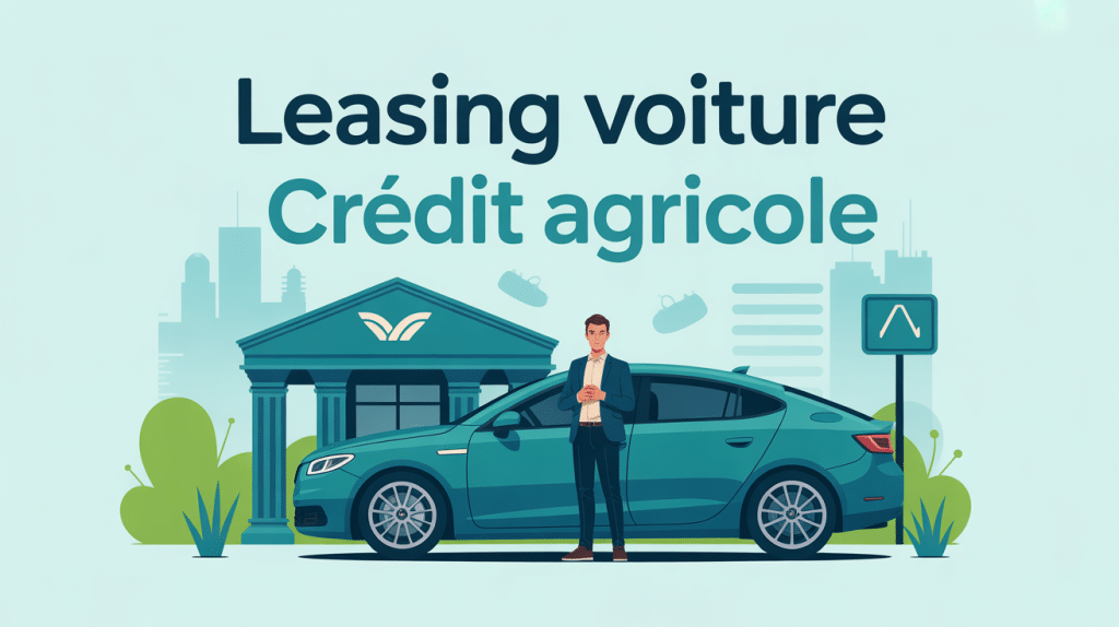credit agricole leasing voiture automobiliste devant voiture neuve