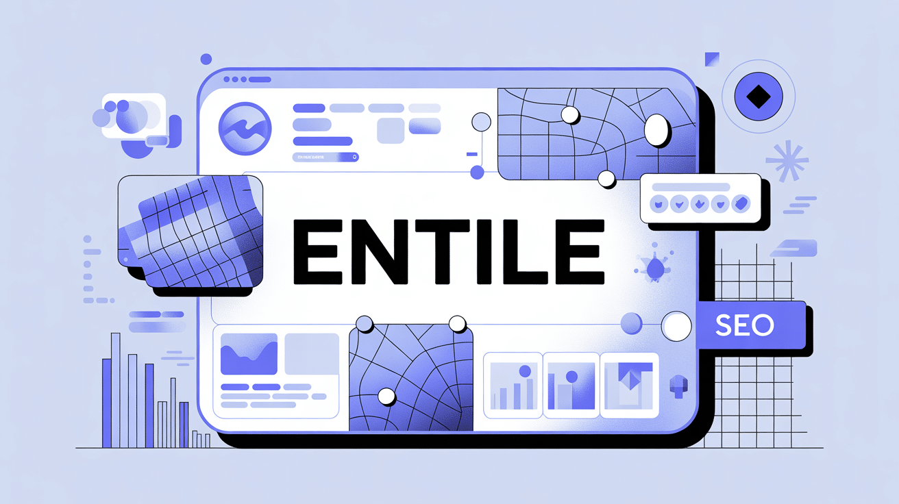 entile illustration interface digital cartes SEO
