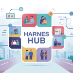 illustration portail harnes hub services ville