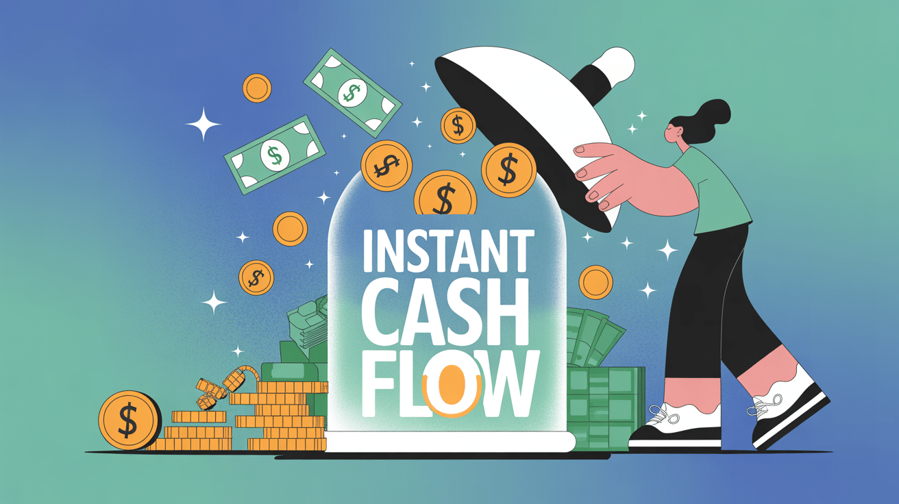 instant cash flow illustration ressources financières débloquées