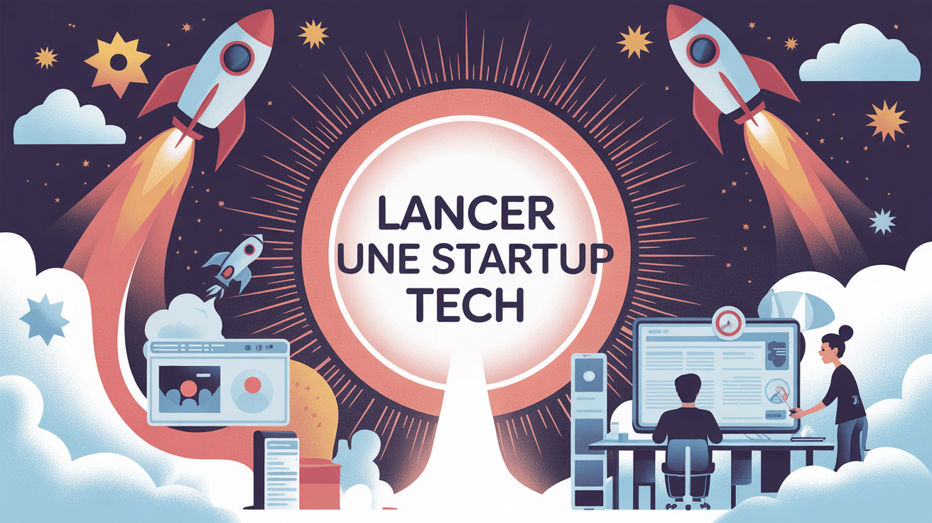 illustration parcours startup tech innovante