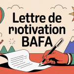 Illustration moderne lettre de motivation bafa