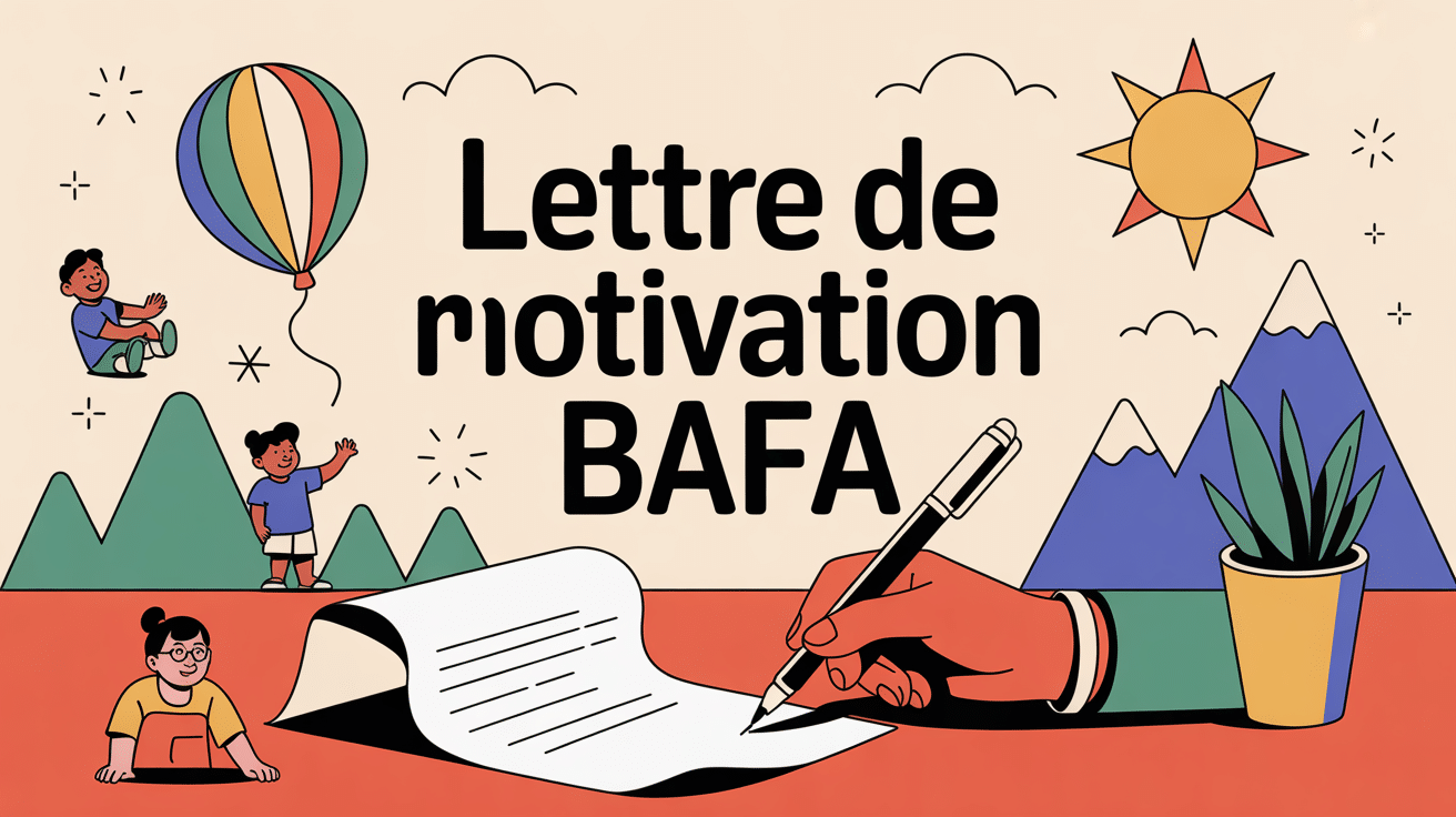 Illustration moderne lettre de motivation bafa