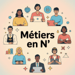 illustration métiers en n secteur divers