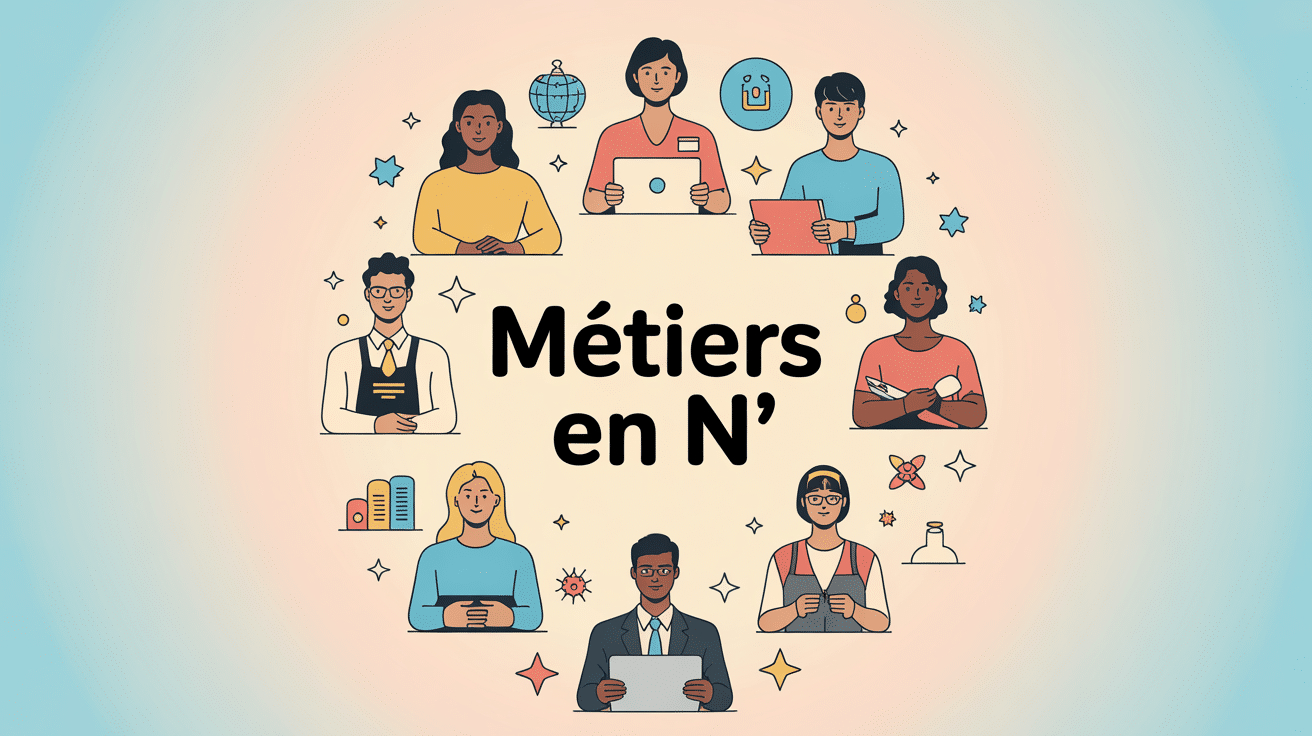 illustration métiers en n secteur divers