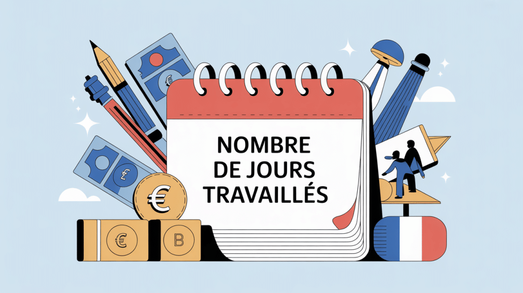 Illustration nombre de jour travaillés calendrier France