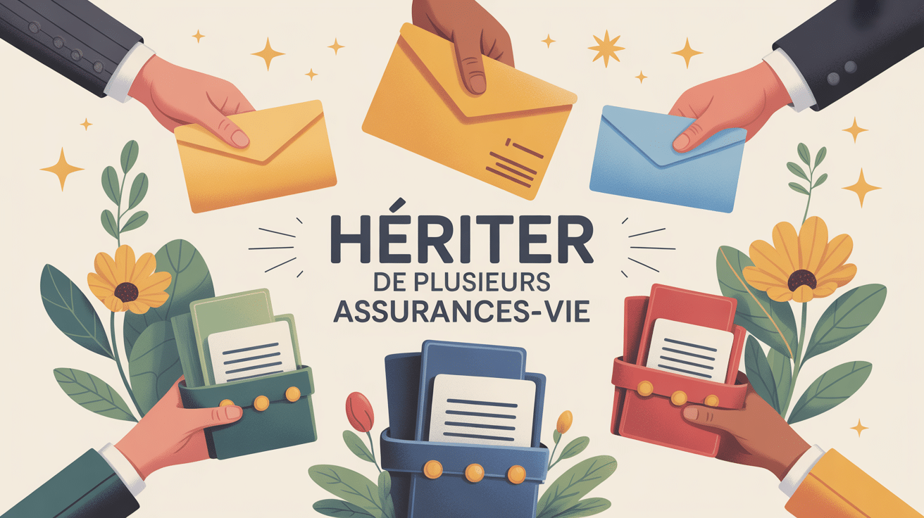 peut on hériter de plusieurs assurance-vie illustration stylisée dossiers succession