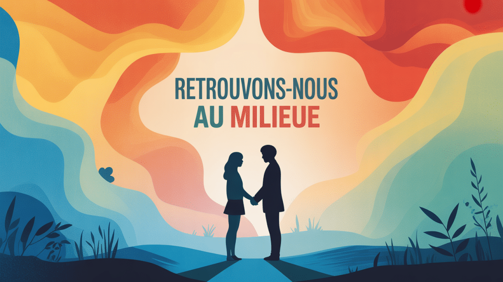 retrouvons nous au milieu illustration rencontre humaine