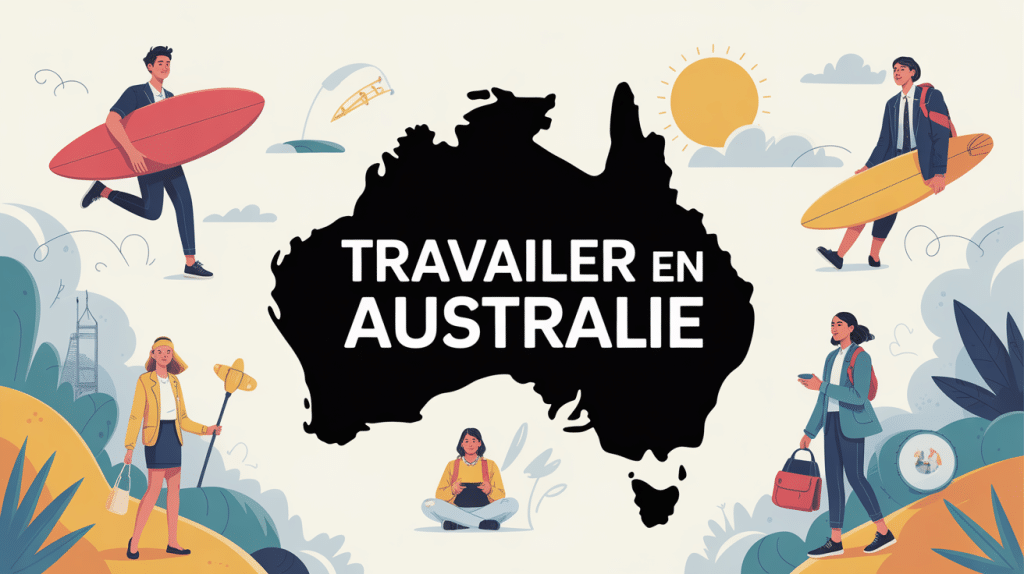 illustration travailler en australie jeunes professionnels