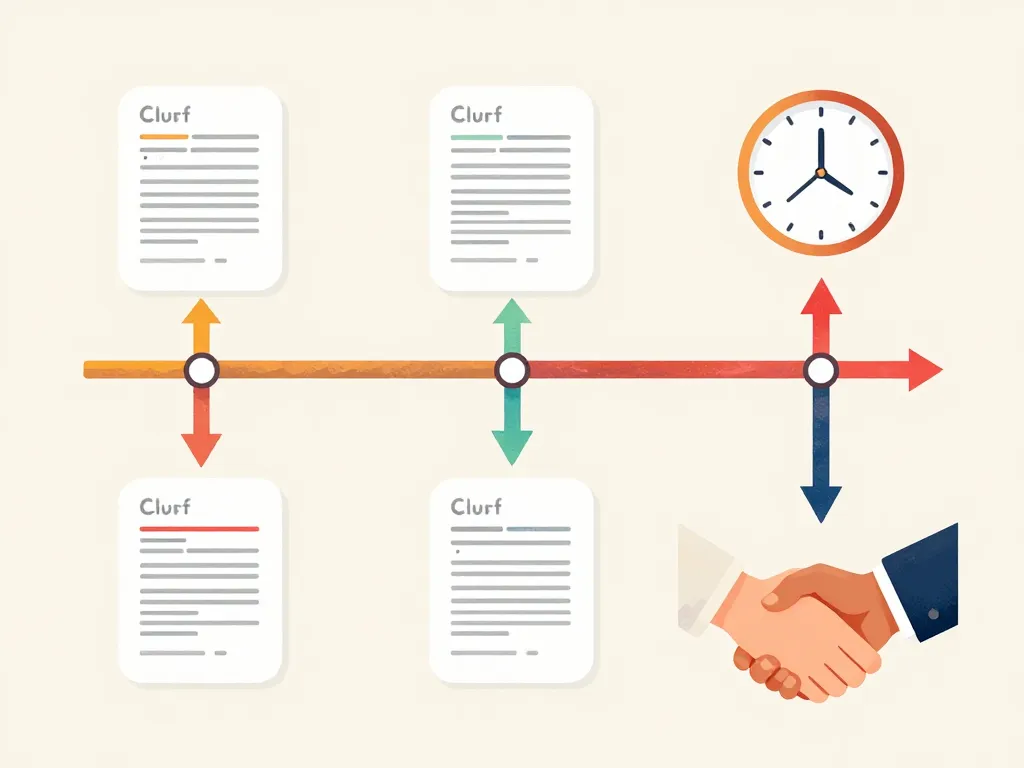 diagramme clause vesting contrat cliff actions