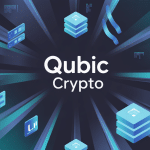 vue globale futuriste qubic crypto blockchain ia smart contracts