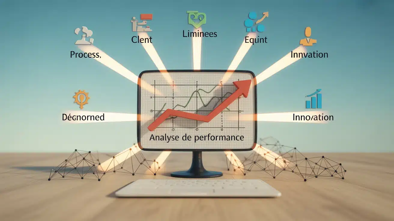 Analyse de performance avec tableau de bord KPI