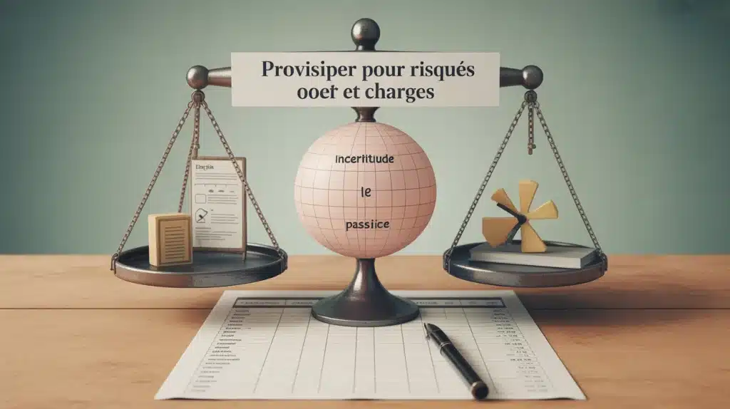 Illustration provision pour risques et charges pour le passif comptable