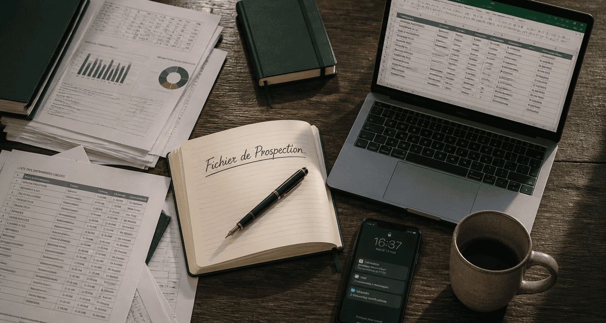 achat fichier prospection documents et ordinateur