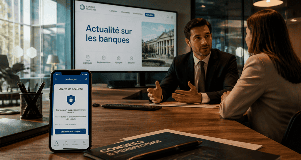 Actualité sur les banques en agence avec alerte sécurité