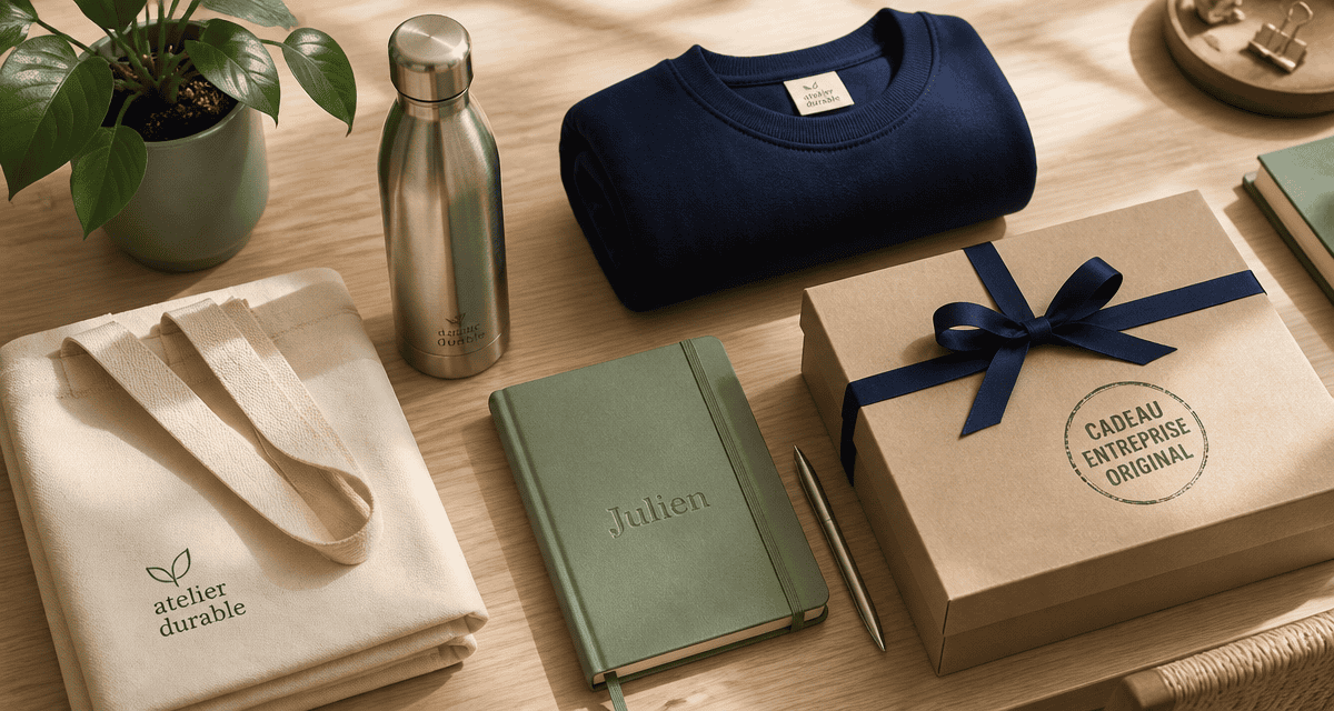 cadeau entreprise original sur plateau en bois