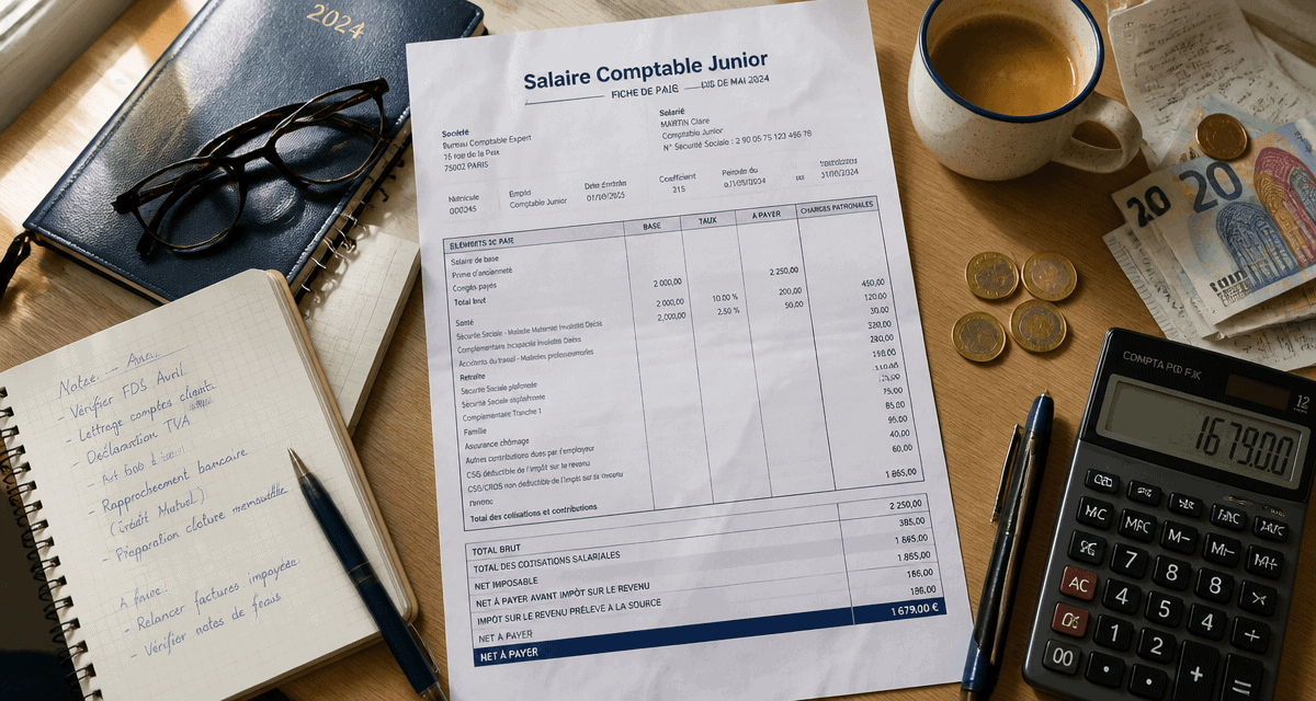 bureau comptable salaire débutant fiche de paie