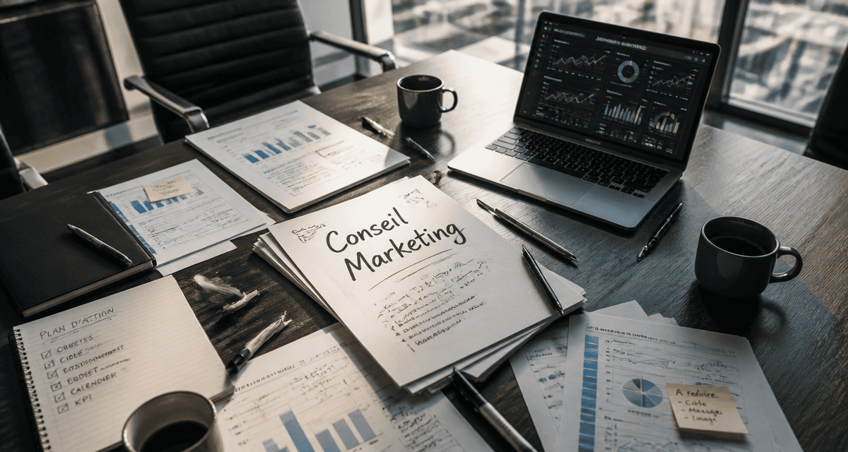 conseil marketing table de réunion