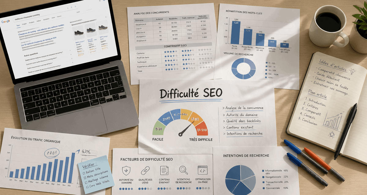 difficulté seo bureau documents graphiques