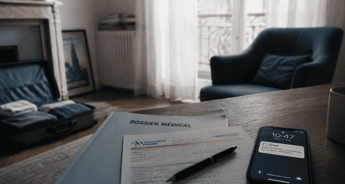 en accident de travail peut on partir en vacances dossier CPAM smartphone notification