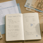 epargne moyenne en france calculs et argent sur table