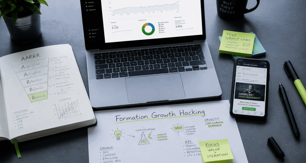 formation growth hacking bureau funnel AARRR