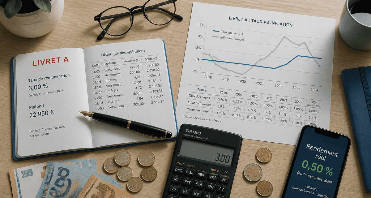 inflation livret a graphique rendement