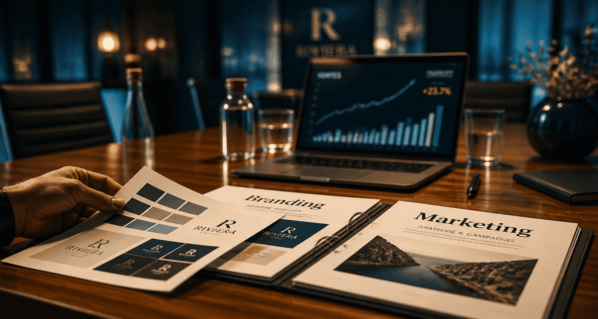 marketing branding table dossiers