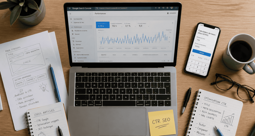 bureau avec google search console ctr seo