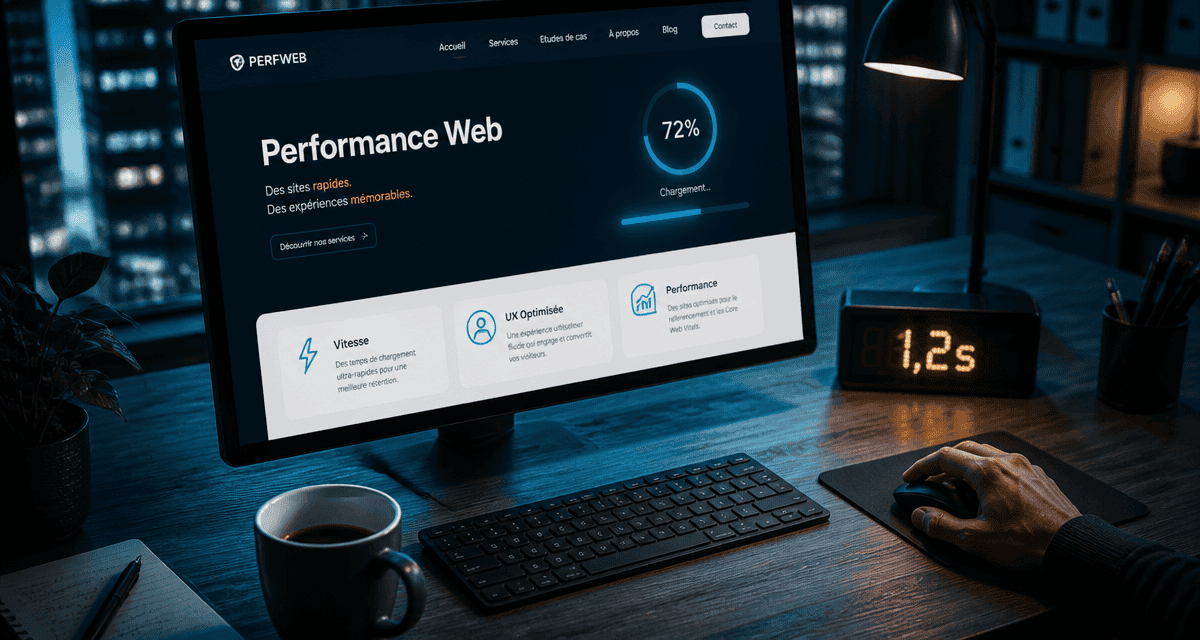 Performance web écran chargement 1,2s