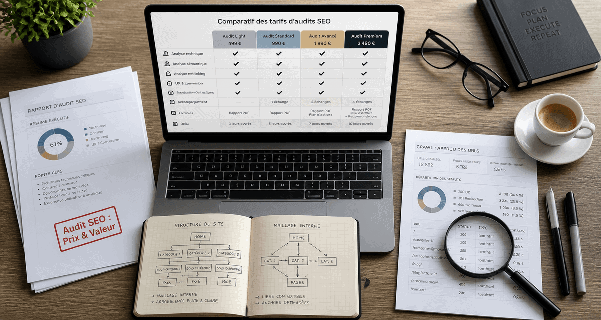 prix audit seo comparatif bureau consultant