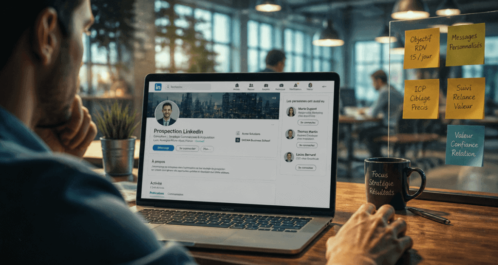 prospection automatique linkedin open space