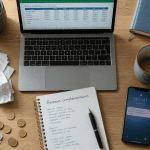 bureau avec outils pour revenus complémentaires
