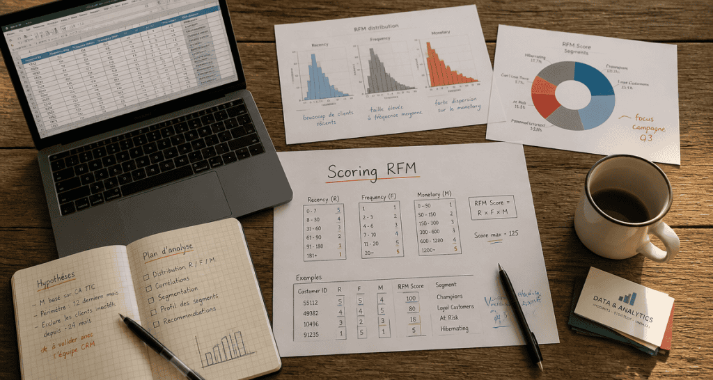 Vue bureau scoring rfm data analyst