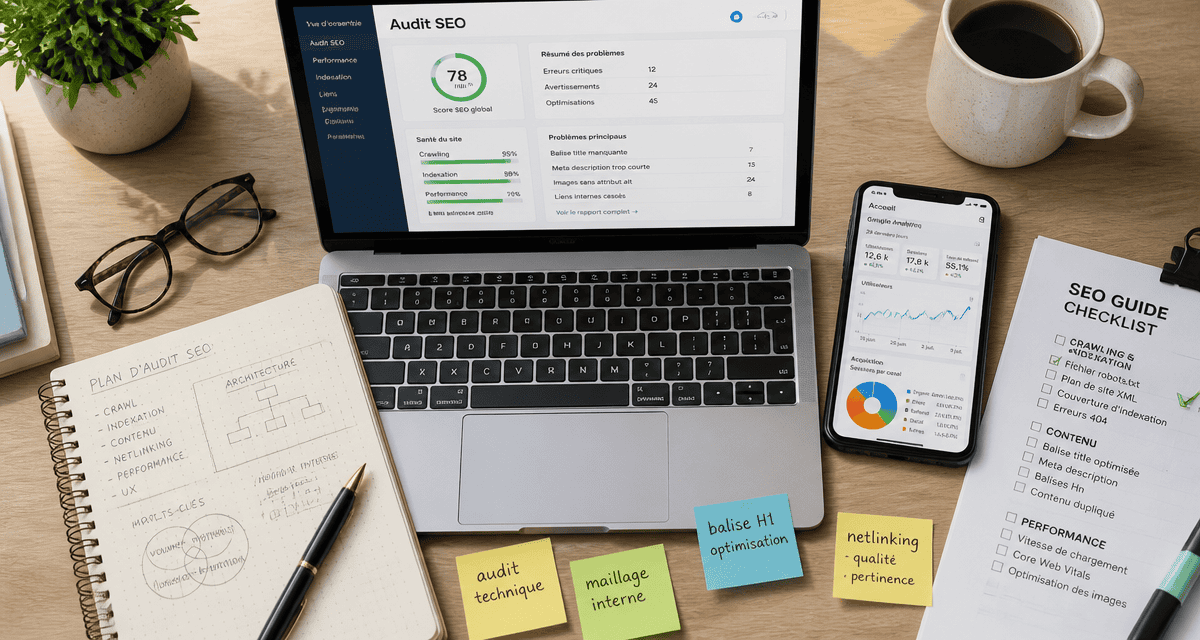 SEO guide et outils sur bureau référenceur