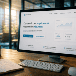 SEO UX interface web moderne sur écran
