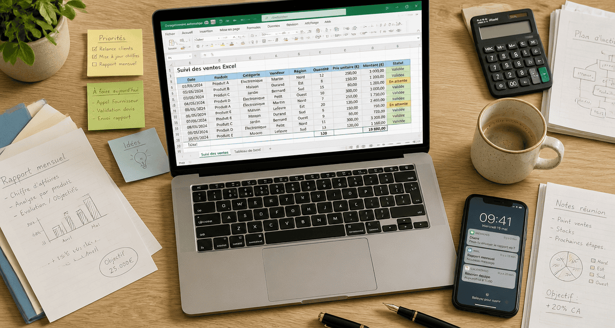 tableau suivi des ventes excel gratuit sur ordinateur