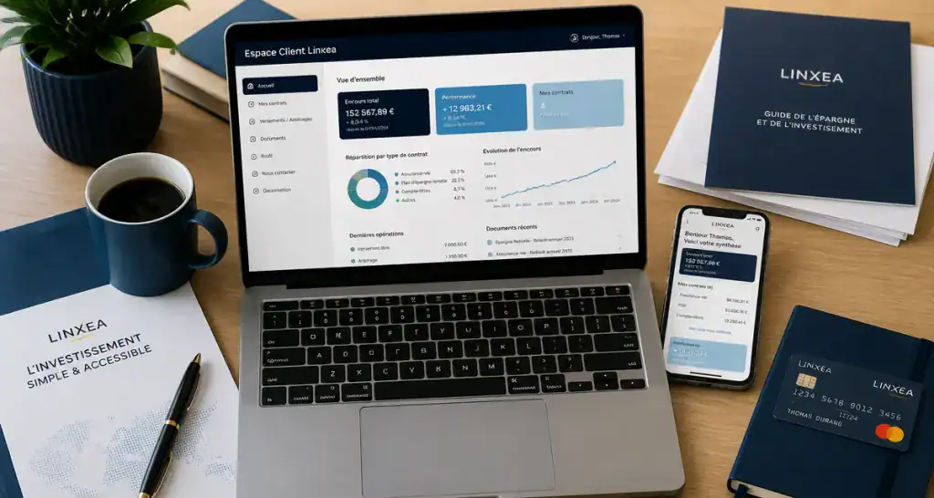 app linxea sur ordinateur et smartphone