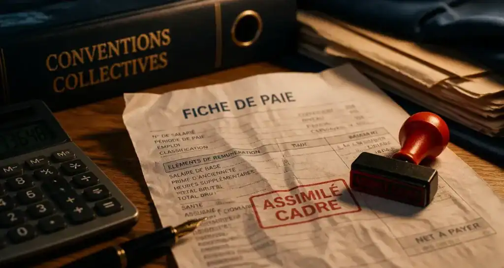 Cadre assimilé : fiche de paie et droits sociaux