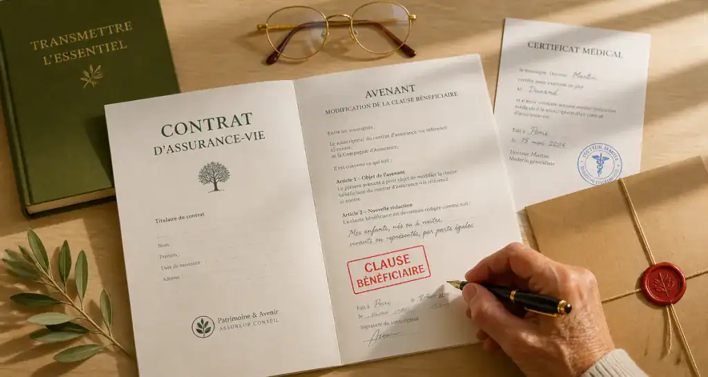 changement bénéficiaire assurance-vie après 80 ans signature contrat