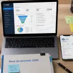 crm base de données sur bureau moderne